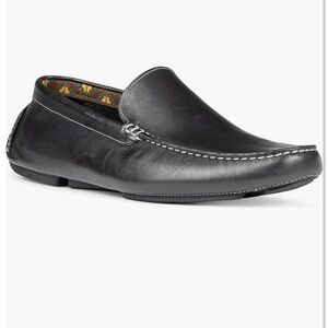 Donald Pliner Black Moc Toe Driver Loafers